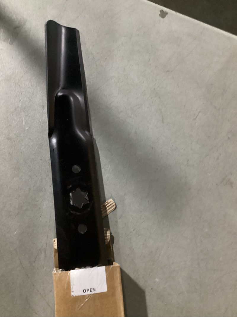 Condition photo showing As Is for gicool 942-04244a mower blade for cub cadet enduro xt1-46 xt2-46 zt1-46 lt46 lx46 ltx1045 ltx1046 rzt46, replace 942-04244a 942-04244 942-04290 742-04244, 6-point star, 2-pack