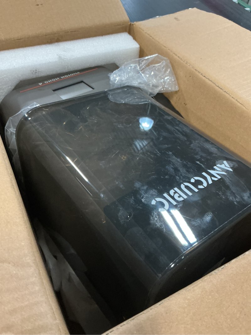 Condition photo showing As Is for ANYCUBIC Photon Mono 4 10K Resin 3D Printer, 7'' HD Mono LCD Screen, Power Off Resume, Upgraded Light Source, Print Volume 6.04'' x 3.43'' x 6.49'' S-Photon Mono 4