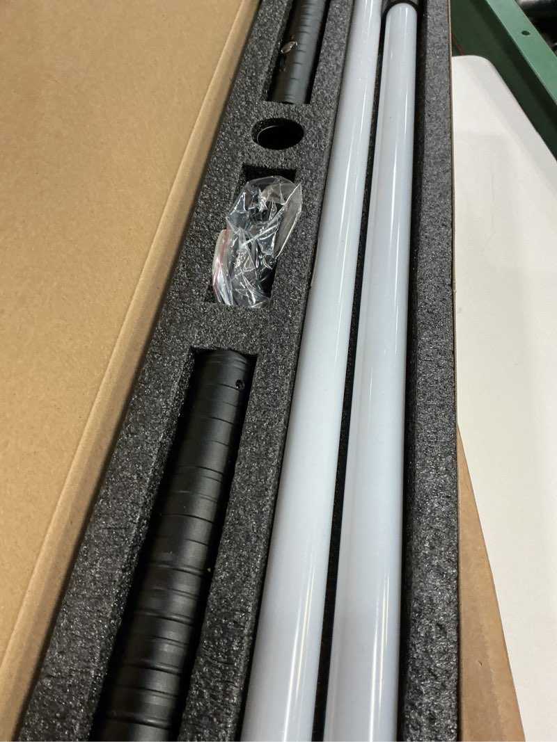 Condition photo showing Good Condition for 2 in 1 Dueling Lightsaber Alloy Handle Light Saber 15 RGB Colors with 4 Modes 6 Sound Effects USB Rechargeable Detachable Light Sabers for Kids Adults Ideal Birthday Children's Day Halloween Christmas