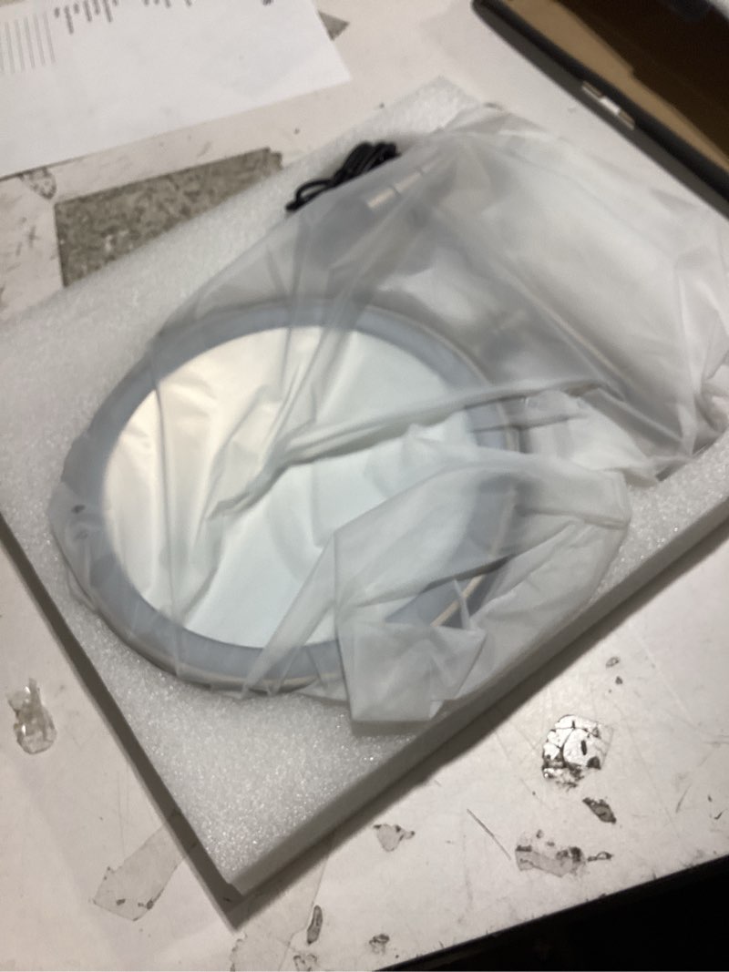 Condition photo showing Good Condition for auxmir 1x/30x wall mounted lighted makeup mirror, 8" 3200 mah rechargeable double-sided magnifying mirror, touch dimmable 3 color lights, 360° rotating foldable 14.5" extension arm, brushed nickel 8‘’30x-nickel