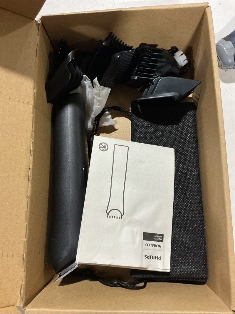 Condition photo showing Good Condition for norelco philips all-in-one 3000 series 13 in 1 trimmer for men, beard trimmer & head hair clipper, full metal self-sharpening blades & 8 length settings, mg3939/50  (missing clips)