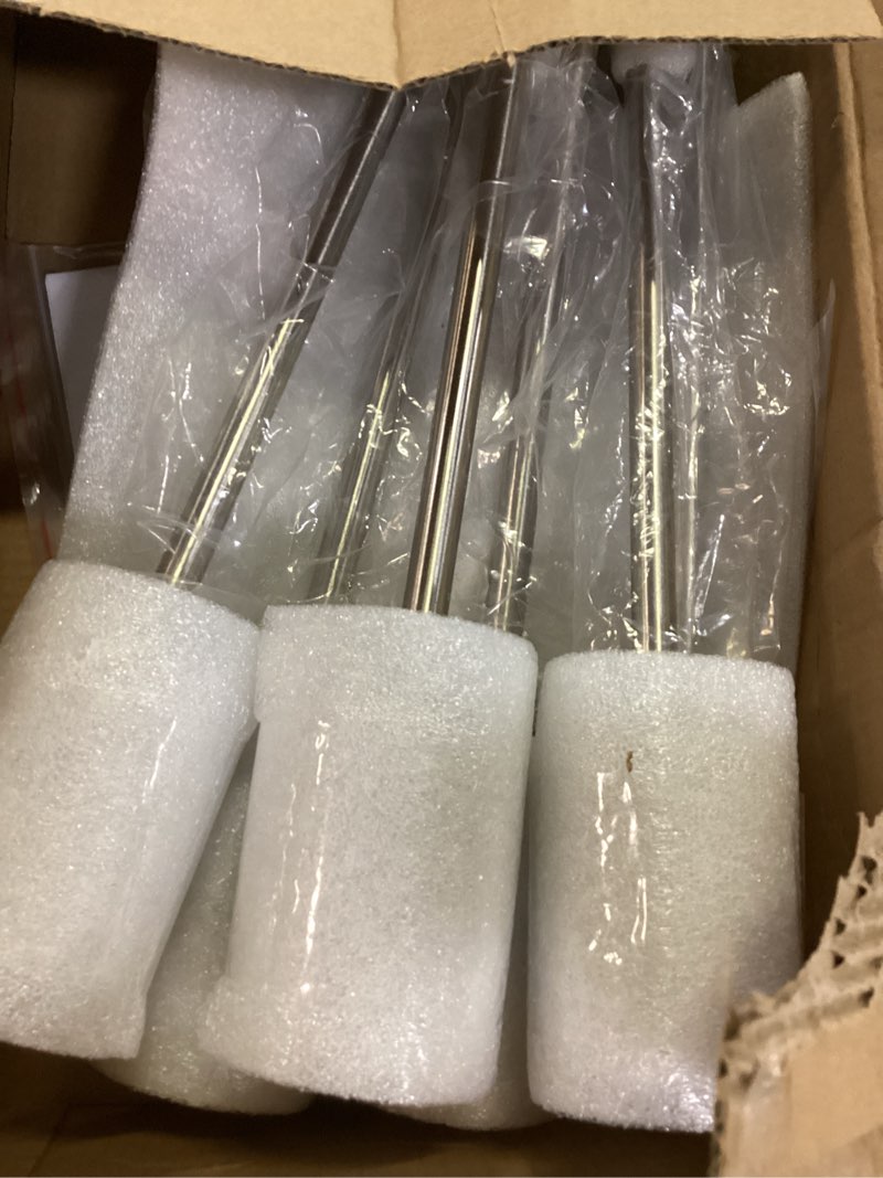 Condition photo showing New/Like New for modern sputnik chandelier, 6-light ceiling light fixture, bedroom light fixture, sputnik lights fixture for living room, dining room, kitchen, office, foyer, hallway (brushed nickel) - e26 base brushed nickel 6-light(22'')