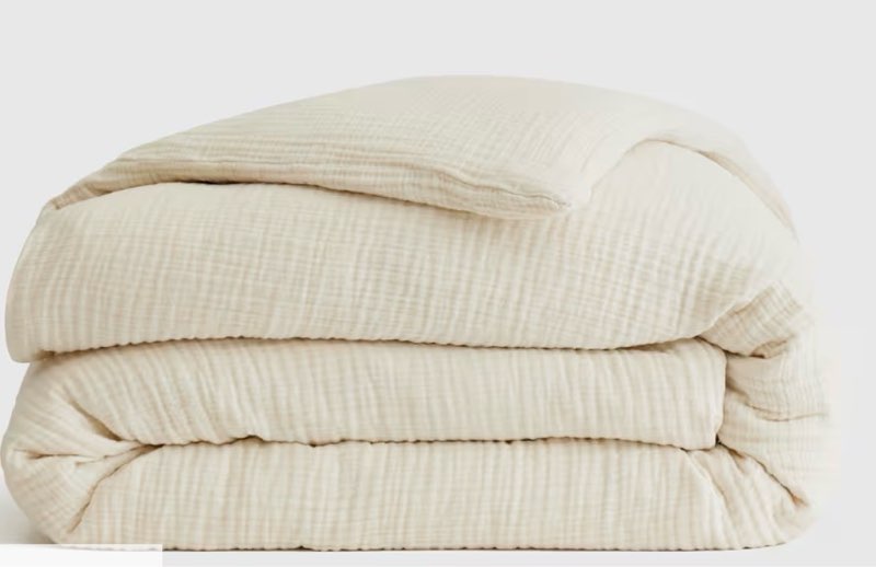 Quince Organic Cotton Gauze Duvet Cover Twin Undyed