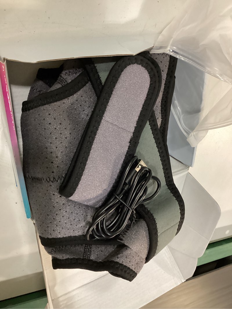 Condition photo showing Good Condition for shoulder heating pad with massage, cordless heated shoulder wrap for pain relief, deep tissue shoulder massager for rotator cuff & shoulder brace support gray black