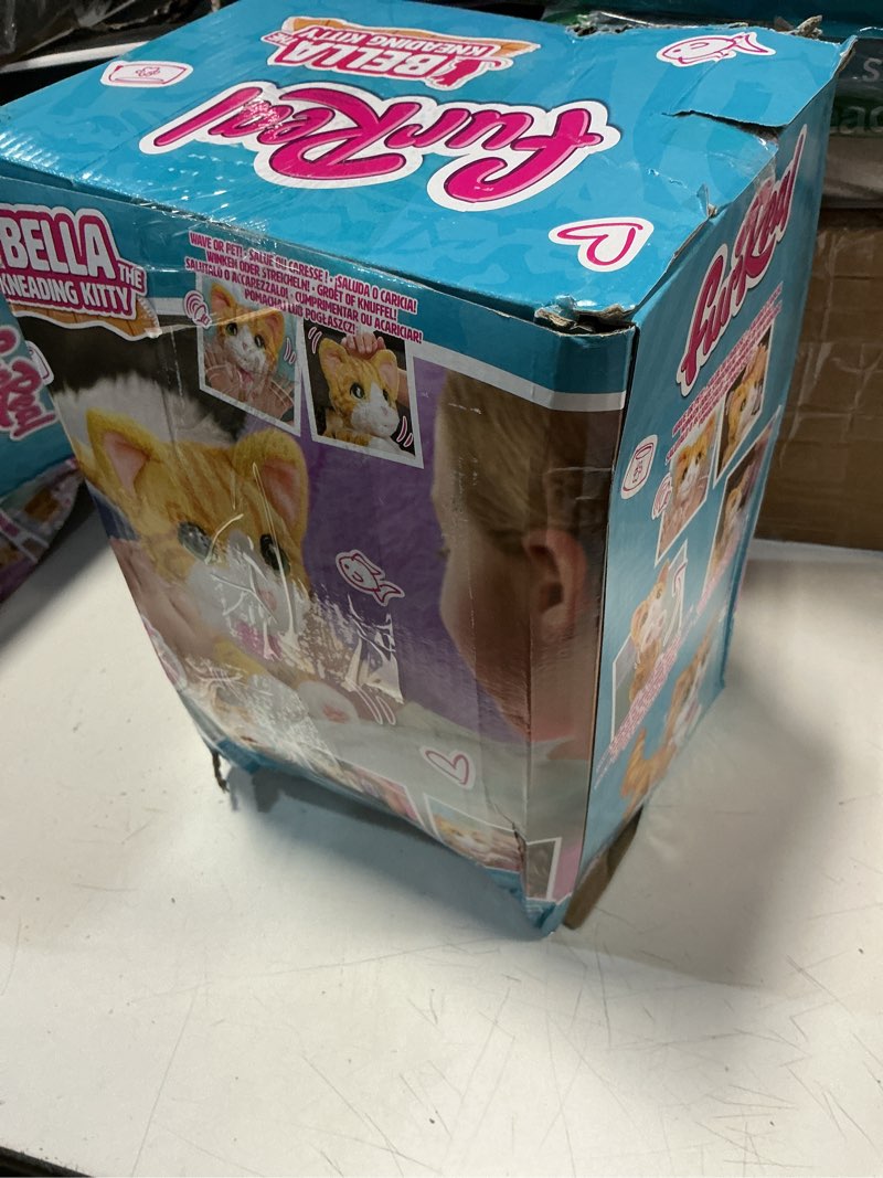 Condition photo showing New/Like New for furreal bella the biscuit-making kitty, 10 inch interactive cat toy, for boys and girls, ages 4 and 
