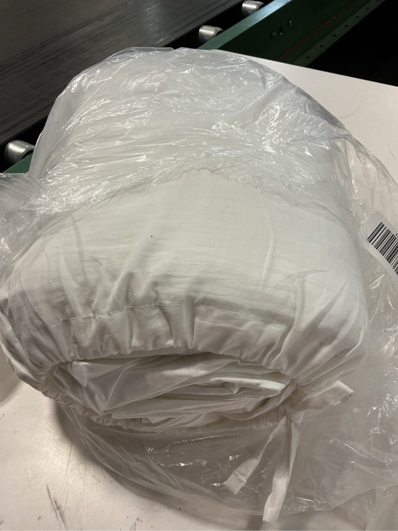 Condition photo showing Good Condition for organic crisp percale sheet set, king, white
