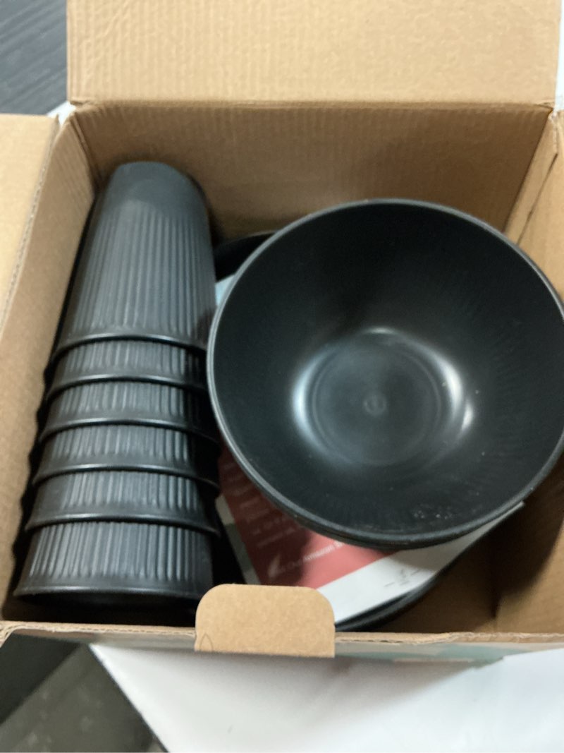 Condition photo showing New/Like New for cythia plates and bowls sets for 6, 18 pieces kitchen dinnerware set plastic dishes set wheat straw reusable dinner plates, cereal soup bowls and cups tableware for home parties camping