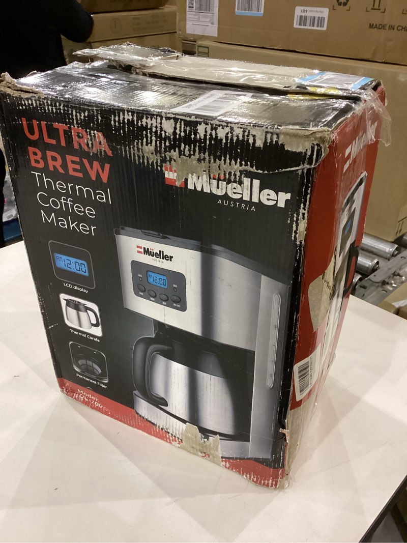 Condition photo showing Good Condition for Mueller Ultra Brew Thermal Coffee Maker, 8 cup (34oz) Carafe, Keep Warm, Auto Shut-Off, LCD Display Coffee Machine, Programmable, Delay Brew Function, Stainless Steel