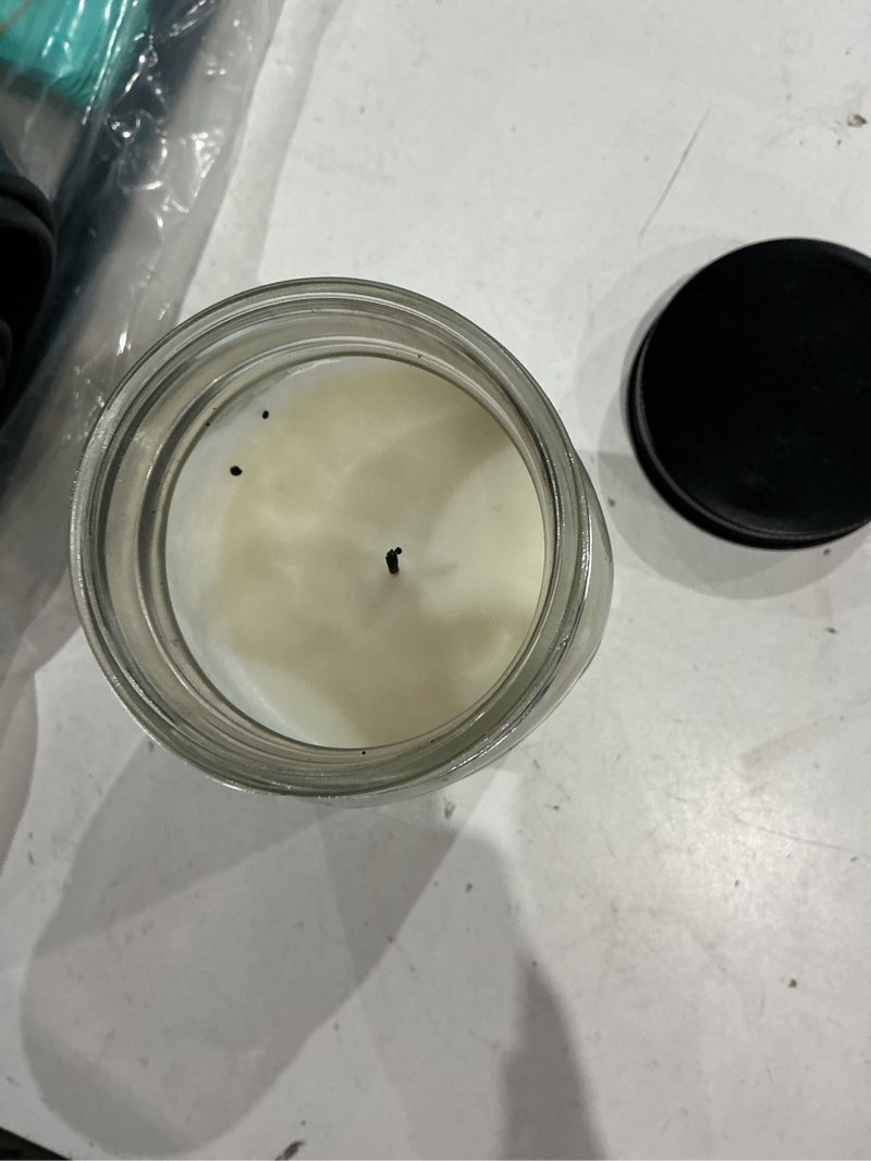 Condition photo showing As Is for (used)tuscany candle lakeside rain scented candle, 12 oz – farmhouse collection fresh rain