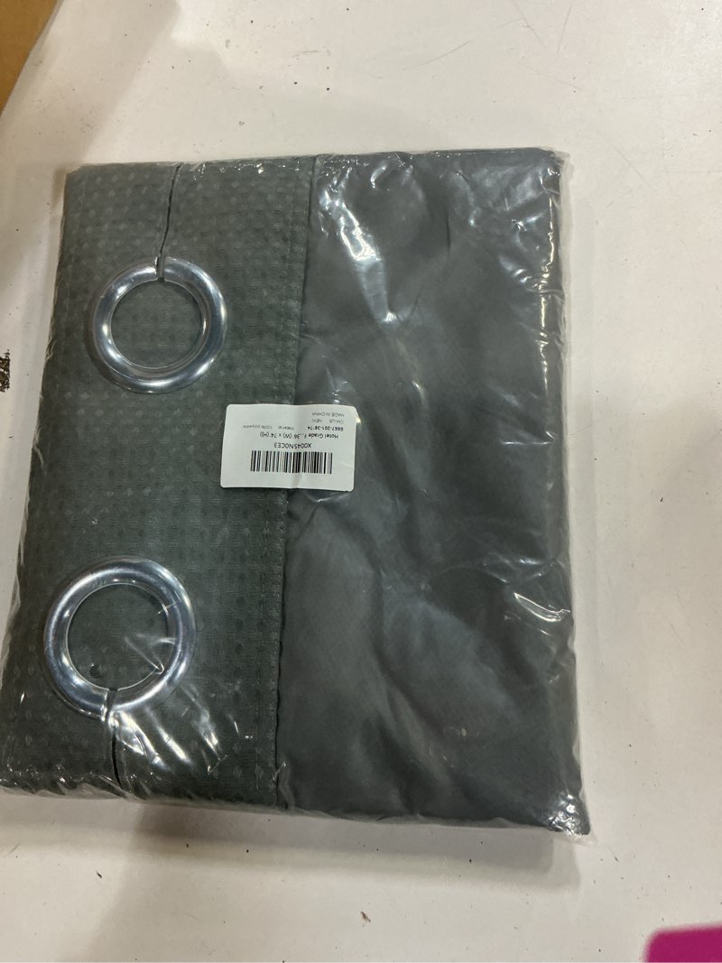 Condition photo showing New/Like New for Conbo Mio Stall No Hook Waffle Weave Shower Curtain with Snap in Liner Set, Hotel Luxury Grey Shower Curtains for Bathroom with See Through Top Window, Waterproof, Washable 54W x 74H Waffle-grey 54"W x 74"L (Pack of 1)