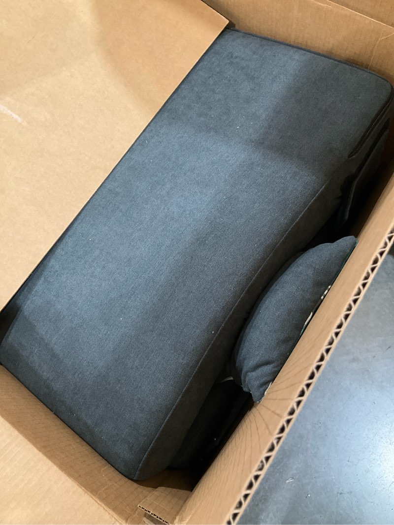 Condition photo showing Good Condition for anoner fold out chair bed memory foam with pillow futon couch folding sleeper chairs, convertible chair bed dark gray, single size single dark grey