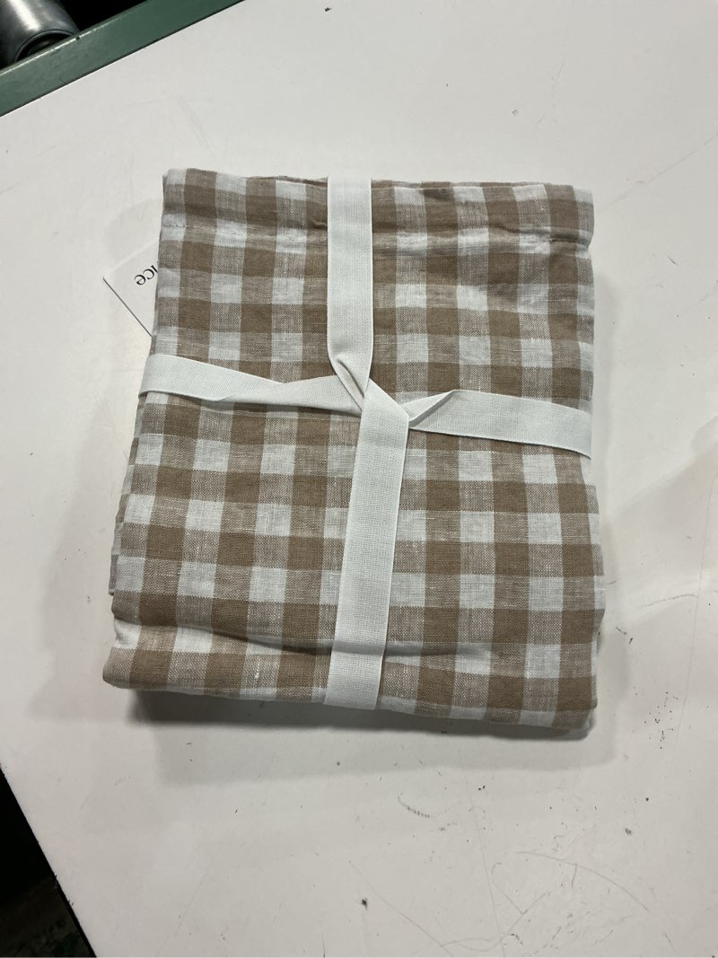 Condition photo showing Good Condition for european linen gingham euro sham, euro, cafe