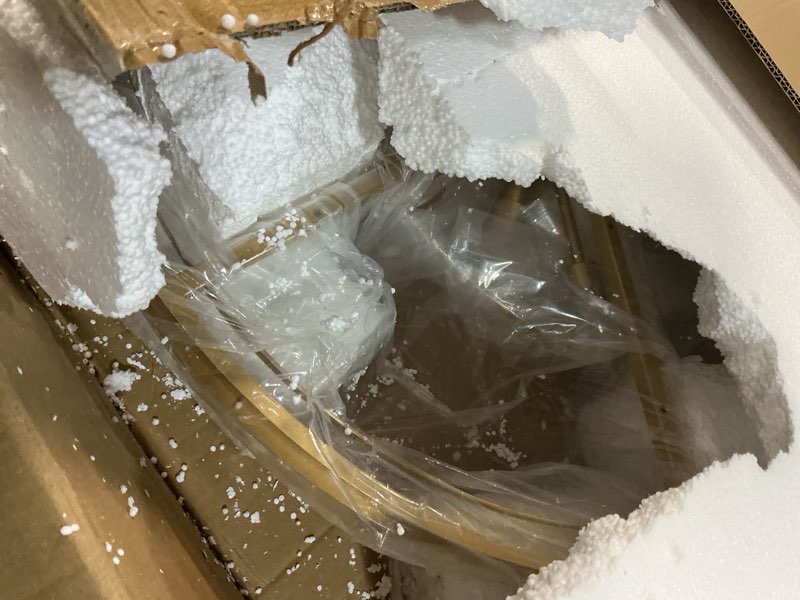 Condition photo showing Good Condition for a axilixi large crystal chandeliers 30’’ modern gold round chandeliers for high ceiling k9 5-tier large ceiling chandelier light fixtures luxury chandelier for staircase foyer living room gold 30 inches