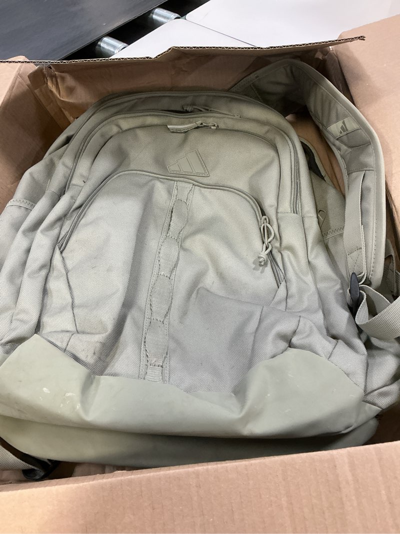 Condition photo showing As Is for adidas Prime Backpack for Work, Travel Bag for Women and Men with Padded Compartment for Laptop Silver Pebble Grey One Size