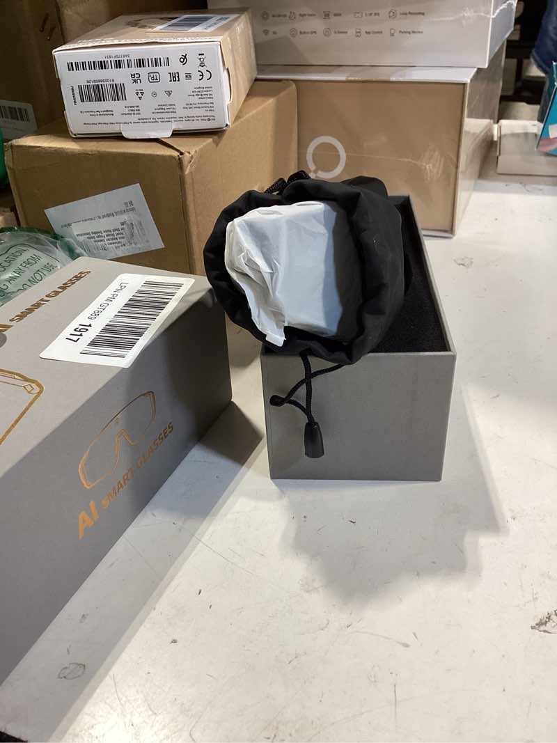 Condition photo showing Good Condition for ai smart glasses with camera 4k, video recording glasses with camera, polarized sports sunglasses with eis stabilization, dual mic noise canceling, ip66, chatgpt enabled obsidian gray