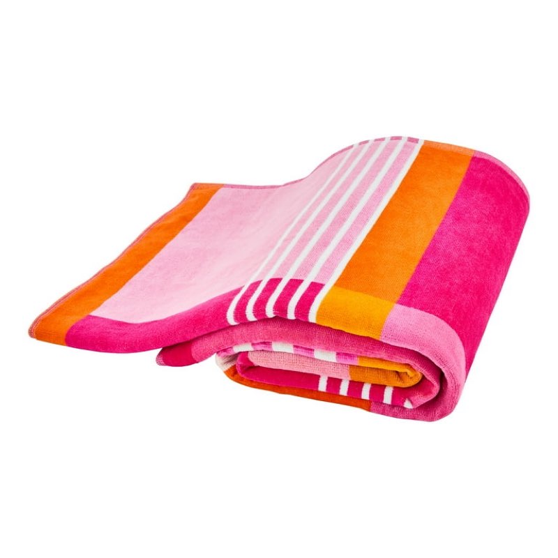 (2-Pack) Mainstays Everyday Warm Multicolor Broken-Stripe Yarn-Dyed Cotton-Blend Beach Towel  