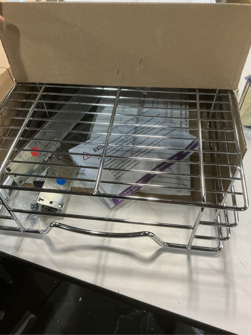 Condition photo showing Good Condition for HOLDN’ STORAGE Heavy-Duty Premium Collection Pull Out Cabinet Organizer, Cabinet Drawer Slide Outs, Lifetime Limited Warranty - Basket Size 14" W x 21" D x 5" H, Anti-Rust Chrome Finish | Heavy-Duty, Premium Collection, Slide Out Caddy, Anti-Rust 14inch Single Tier