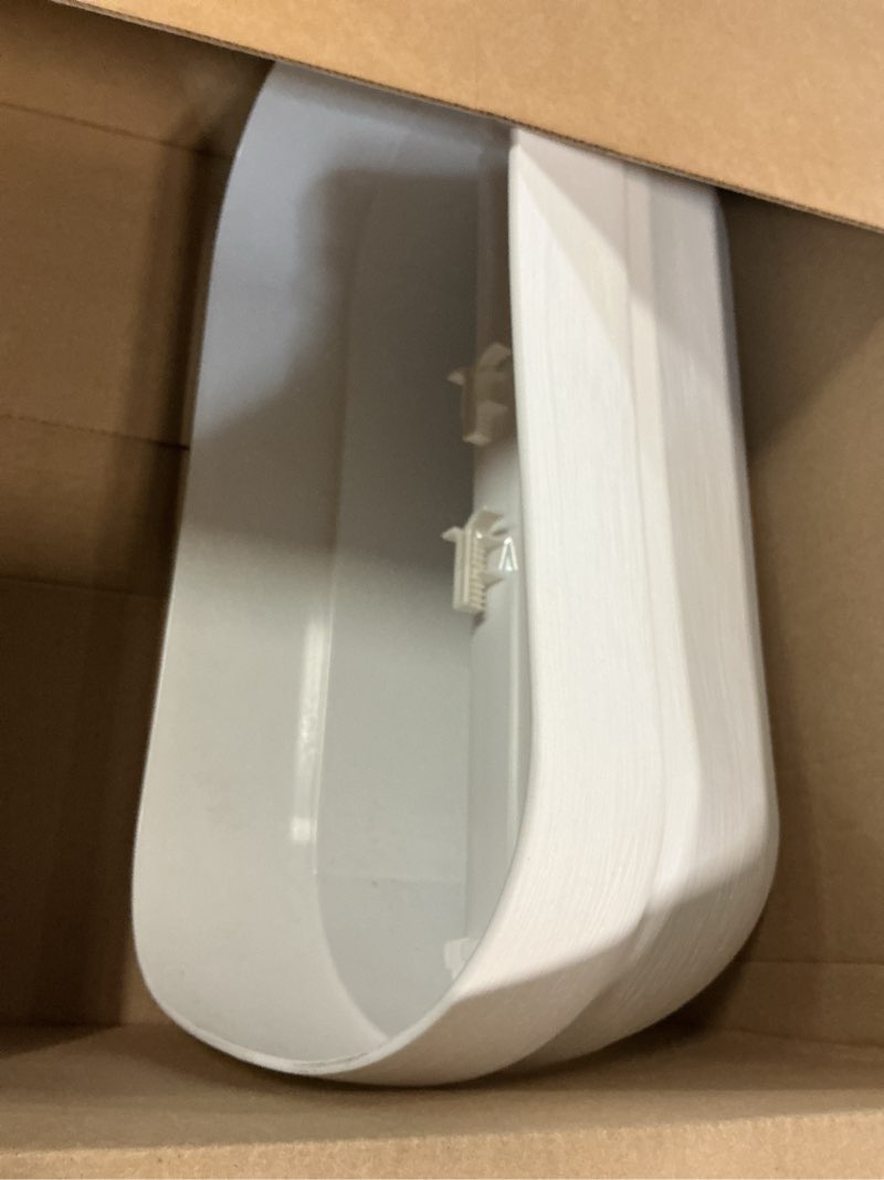 Condition photo showing Good Condition for bloomers railing planter with drainage holes – 24" weatherproof resin planter – polyethylene plastic - white white 24.3 × 10.5 × 9.5 inches