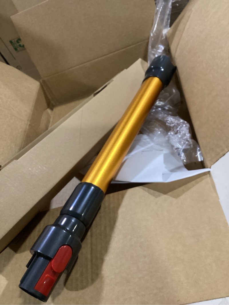 Condition photo showing As Is for (similar to)replacement extension wand for dyson v12 slim vacuum cleaner, quick release tube attachment for dyson v10 digital series, 29 in - gold