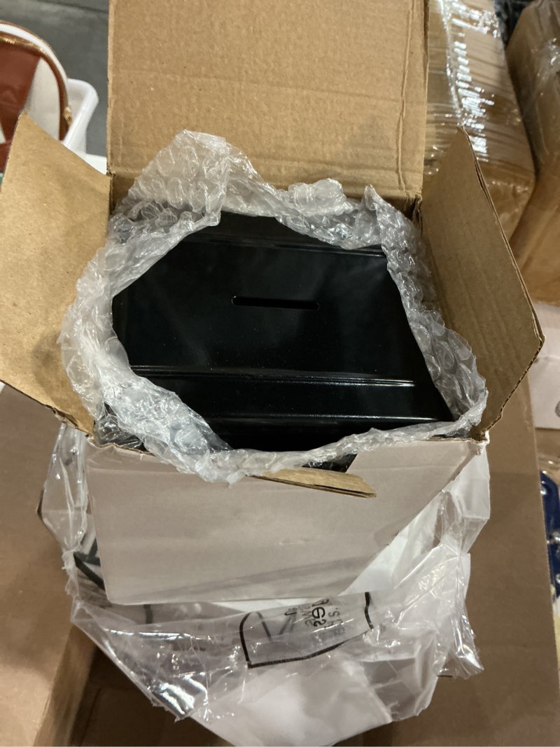 Condition photo showing New/Like New for Zonon 3 Pcs Mini Safe Piggy Bank for Kids, Metal Locker Toy Safe Box for Boys Girls Money Cash Coin, Steel Money Saving Box with Lock 2 Keys Coin Tray 7. 1"x 4. 7"x 3. 9"(Black, Red, Silver)