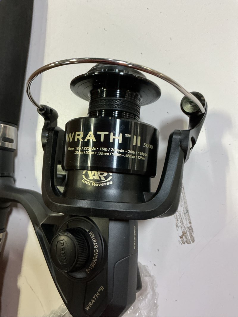 Condition photo showing Good Condition for penn wrath ii spinning reel and fishing rod combo wrath ii - new model 5000 size reel - 7' - medium heavy - 2pc