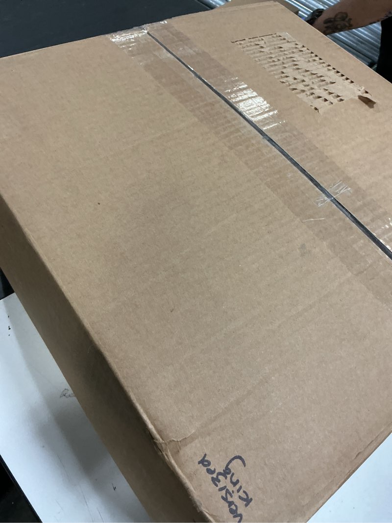 Condition photo showing As Is for CozyLux Oversized King Comforter Set Black Seersucker 7 Pieces 120x98 Bed in a Bag Comforter Set with Sheets, Luxury Soft Bedding Sets with Down Alternative Comforter, Sheets, Pillowcases & Shams Black Oversized King