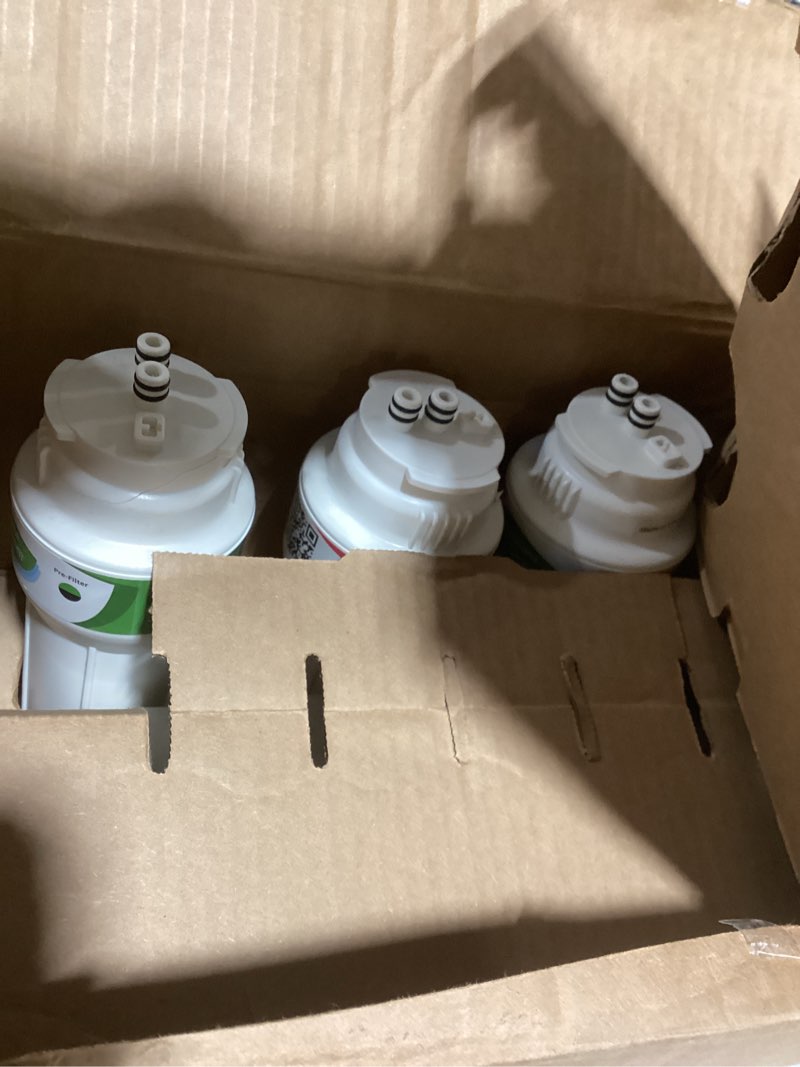 Condition photo showing Good Condition for Aquasana Under Sink Water Filter System - Reduces PFAS, Lead, & Chlorine in Drinking Water - Under Counter Claryum Filtration for Kitchen - 3-Stage Max Flow - Brushed Nickel Faucet - AQ-5300+.55 Brushed Nickel 3 Stage Max Flow