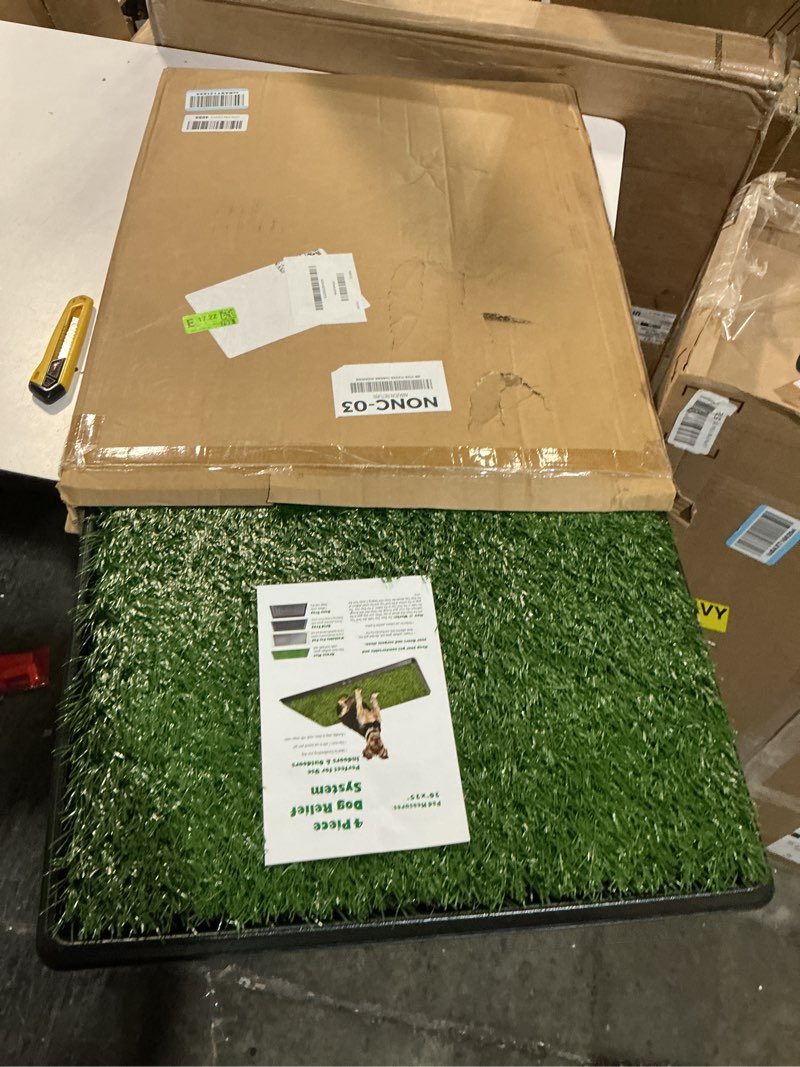 Condition photo showing New/Like New for Artificial Grass Puppy Pee Pad for Dogs and Small Pets - 20x25 Reusable 4-Layer Training Potty Pad with Tray - Dog House and Pet Supplies by PETMAKER Medium 4-Layer System