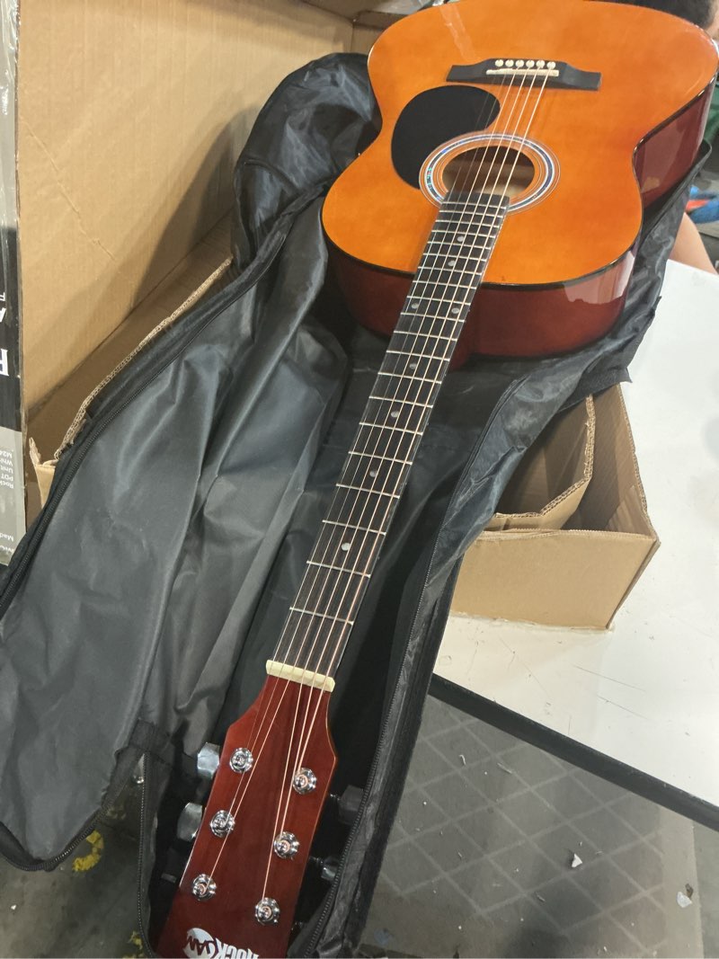 Condition photo showing Good Condition for rockjam acoustic guitar with gig bag & lessons