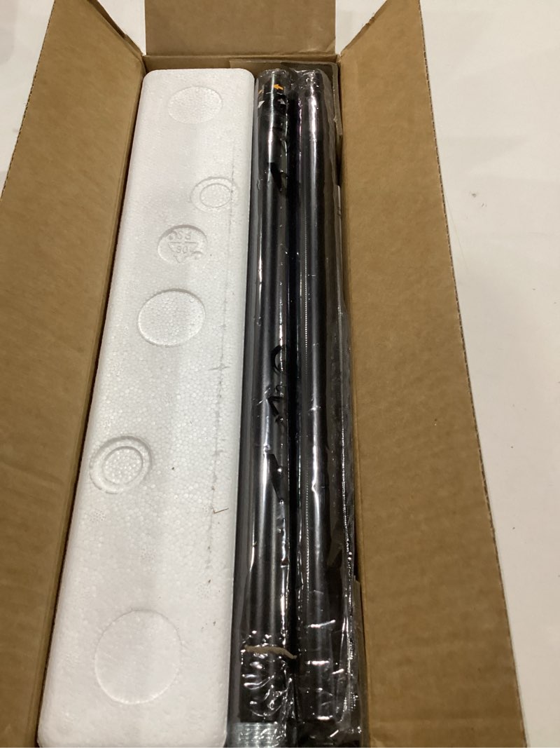 Condition photo showing New/Like New for YaFex Heavy Duty Curtain Rods 32-90Inch, 1 Inch Adjustable Black Curtain Rod for Windows, Long Window Treatment Rods with Aluminium Finials, Easy Installation 32" to 90" Black