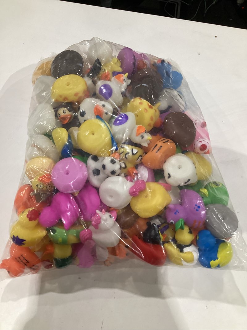 Condition photo showing Good Condition for XY-WQ 100 Pack Rubber Duck for Jeeps Ducking - 2.3 Inch Bulk Floater Duck for Kids - Baby Bath Toy Assortment - Party Favors, Birthdays, Bath Time, and More (50 Varieties) Pack of 100