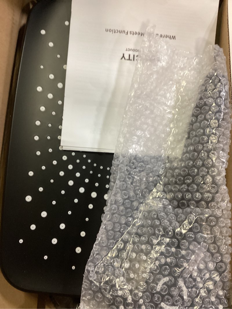 Condition photo showing Good Condition for wide rain shower head with 5 modes handheld showerheads, high pressure showerhead combo with extension arm for bathroom accessories, adjustable shower head with anti-clog nozzles (black) matte black