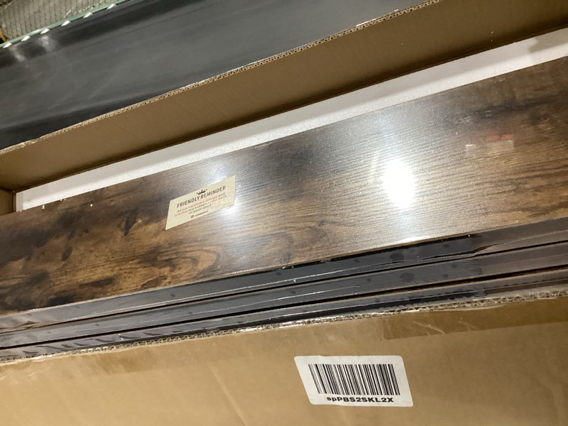 Condition photo showing New/Like New for Forbena 36 Inch Floating Shelves for Wall Long Set of 3, Large Deep Wall Shelves for Bedroom Living Room Decor, Rustic Wood Floating Shelf for Kitchen Closet Office TV Plants Books (Dark Brown) Rustic Brown