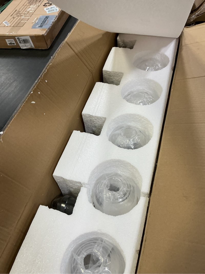 Condition photo showing Good Condition for 23 inches Large Farmhouse Vanity Light for Bathroom, Farmhouse Bathroom Vanity Light with Bubble Glass Shades, 3-Light Rustic Over Mirror E26 Base
