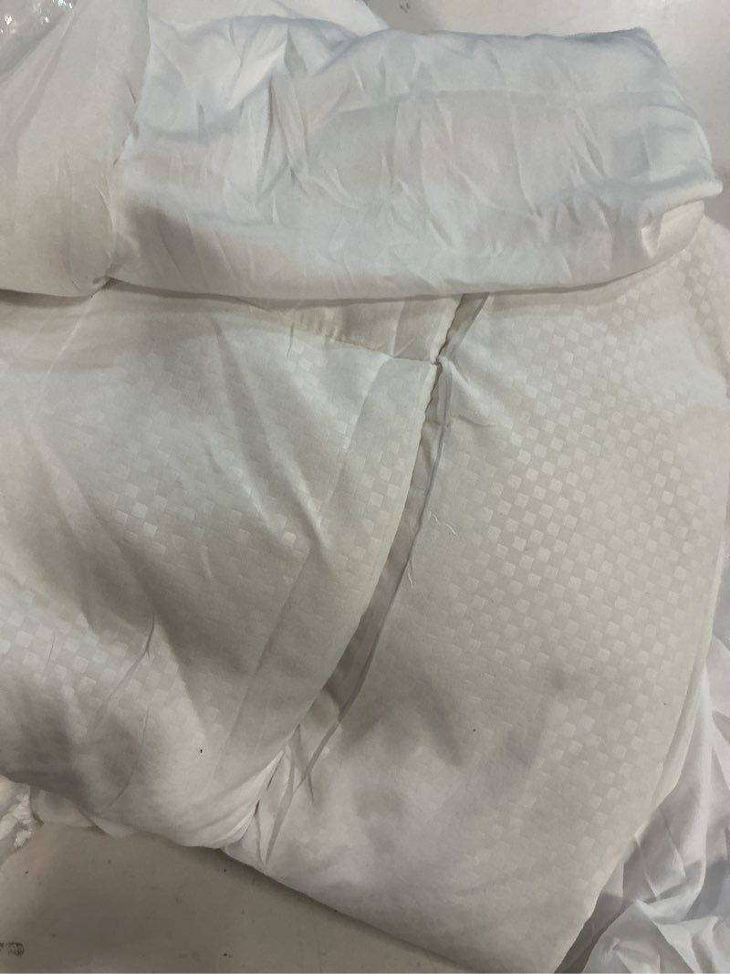 Condition photo showing As Is for chokit full mattress topper, extra thick pillow top mattress pad for back pain relief, cooling bed topper mattress cover with 8-21 inch deep pocket white full