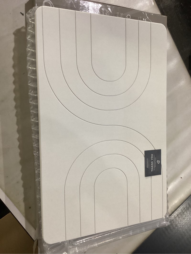 stoneara stone bath mat – quick-dry diatomaceous earth bathroom mat, ultra-absorbent non-slip bath s