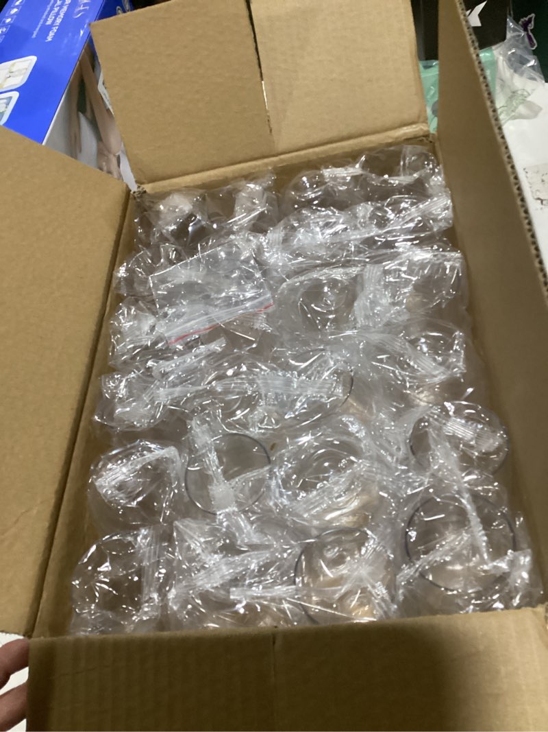 Condition photo showing New/Like New for bestluck 24 pack 9 oz stemless plastic champagne flutes, clear disposable champagne toasting glasses, shatterproof and bpa-free drinkware for party & graduation & wedding 24 clear