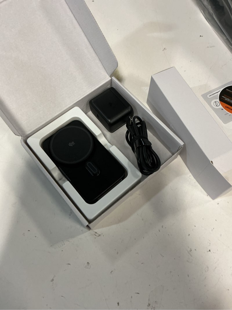 Condition photo showing Good Condition for ESR 3 in 1 Charging Station for Apple, Qi2.2 25W MagSafe Charger with CryoBoost, Phone-Cooling Wireless Charging Station Foldable, for iPhone 17/16 with iOS 26(50W Adapter), AirPods, Apple Watch,Black Qi2.2 25W Black