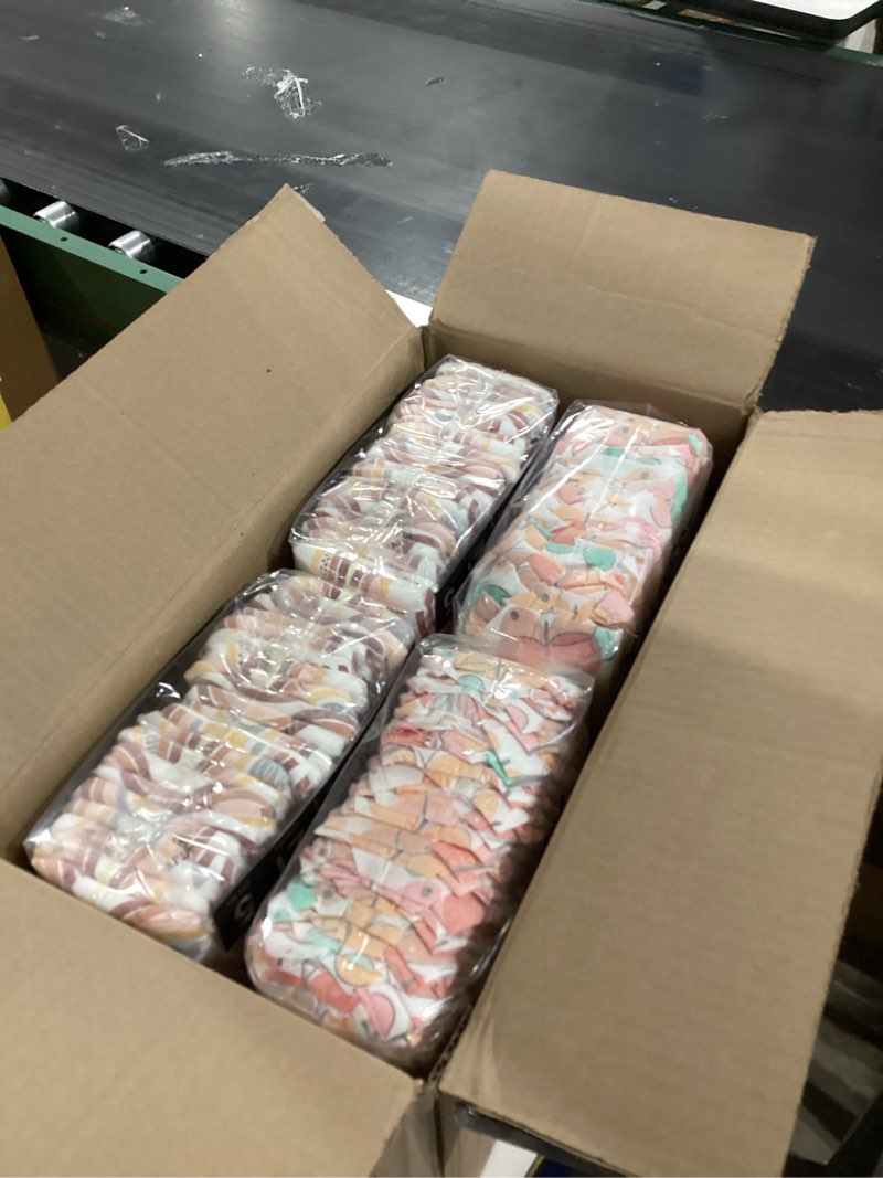 Condition photo showing As Is for The Honest Company Clean Conscious Diapers for Sensitive Skin, Up to 100% Leakproof Hypoallergenic Fragrance-Free Baby Diapers, Girl Prints, Super Club Box, Size 5 (27+ lbs), 84 Count (Prints Vary) Size 5 (84 Count) Wingin' It + Catching Rainbows