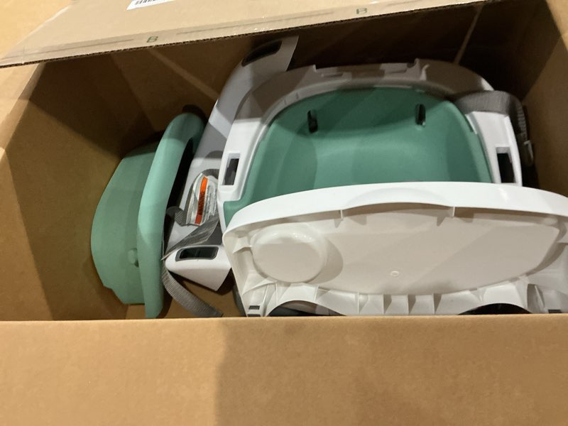 Condition photo showing As Is for ingenuity baby base 2-in-1 booster feeding and floor seat with self-storing tray - mist