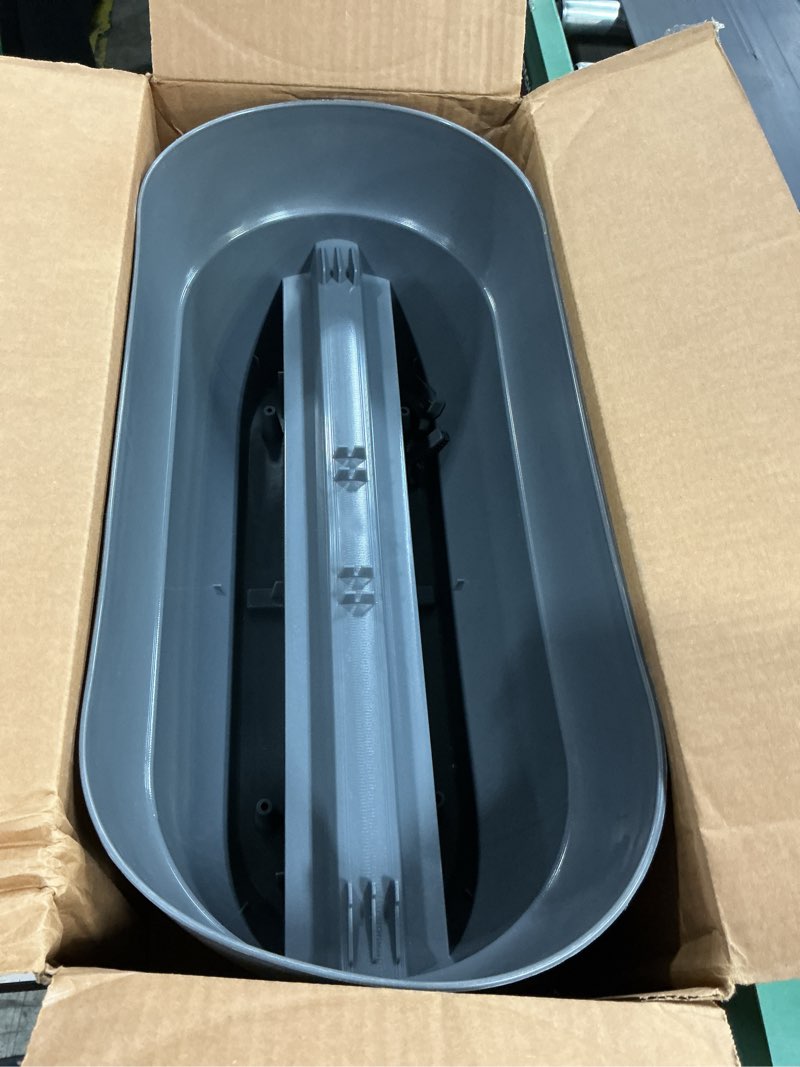 Condition photo showing Good Condition for emsco group bloomers railing planter with drainage holes- 24” w - slate, plastic slate 24.3 × 10.5 × 9.5 inches