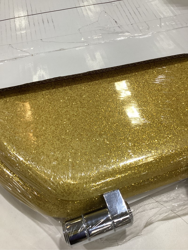 Condition photo showing Good Condition for Angol Shiold Glitter Toilet Seat Molded Wood Round Toilet Seat with Quietly Close and Quick Release Hinges, Easy to Install also Easy to Clean (Round 16.5'', Gold) Round 16.5‘’ Gold