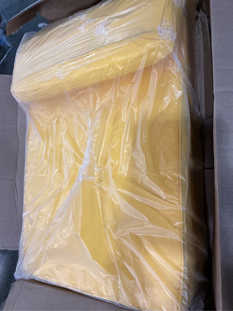 Condition photo showing New/Like New for basic beyond chaise lounge cushions outdoor, 3-layer waterproof outdoor furniture cushions with removable cover and 4 ties, 72"x21"x3" patio lounge chair cushions for outdoor furniture, yellow yellow 72x21x3 inch