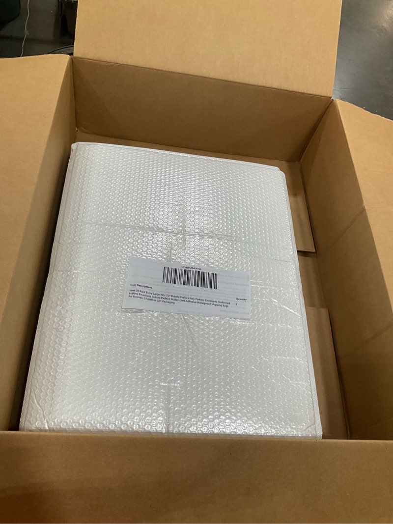 Condition photo showing Good Condition for ireer 20 pack extra large 18 x 22" bubble mailers poly padded envelopes cushioned mailing envelopes bubble padded mailers self adhesive waterproof shipping bags for business christmas gift packaging 18 x 22" 20