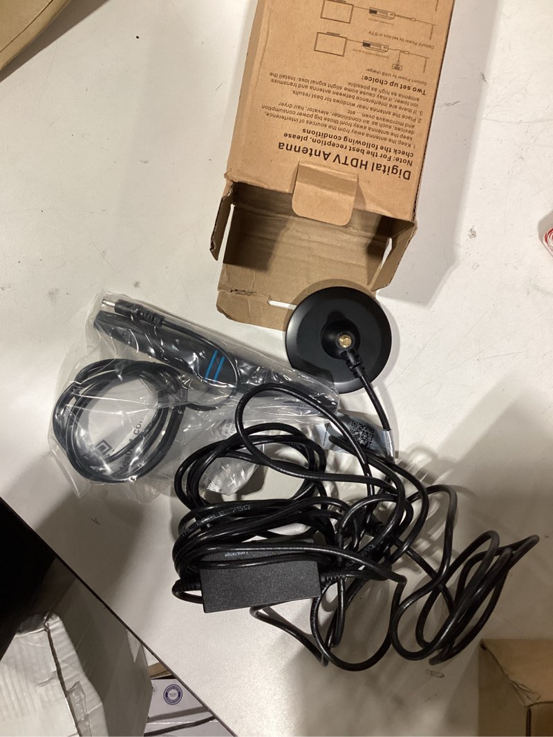 Condition photo showing New/Like New for tv antenna for local channels, tv antenna for smart tv indoor -18ft cable | support 4k 1080p with signal booster for local channels, long range reception(dark grey)