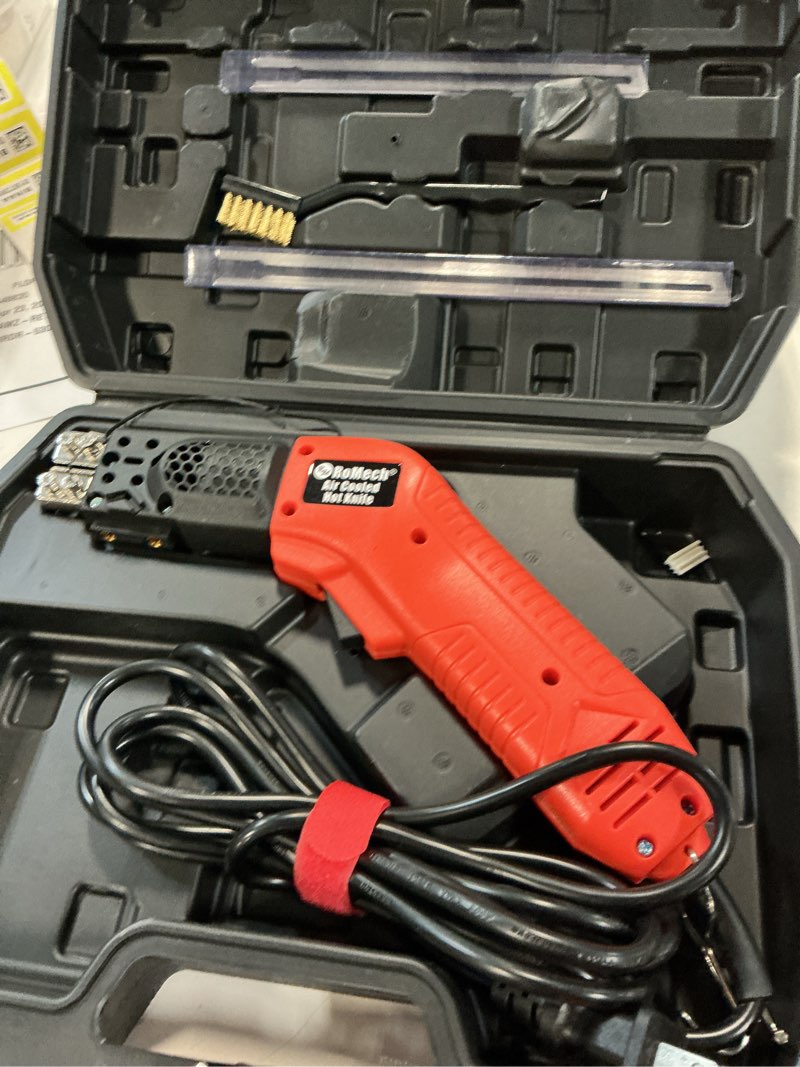 Condition photo showing Good Condition for romech hot knife foam cutter, 200w air-cooled electric foam cutting tool kit with blades & heavy-duty case for eps, xps, eva, epp rm-009 (200w air cooled)