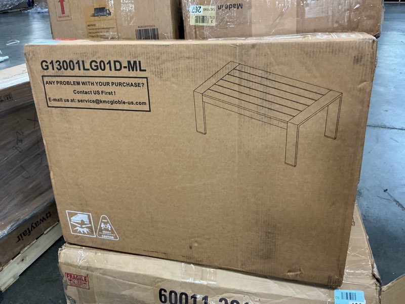 Condition photo showing New/Like New for aluminum coffee table