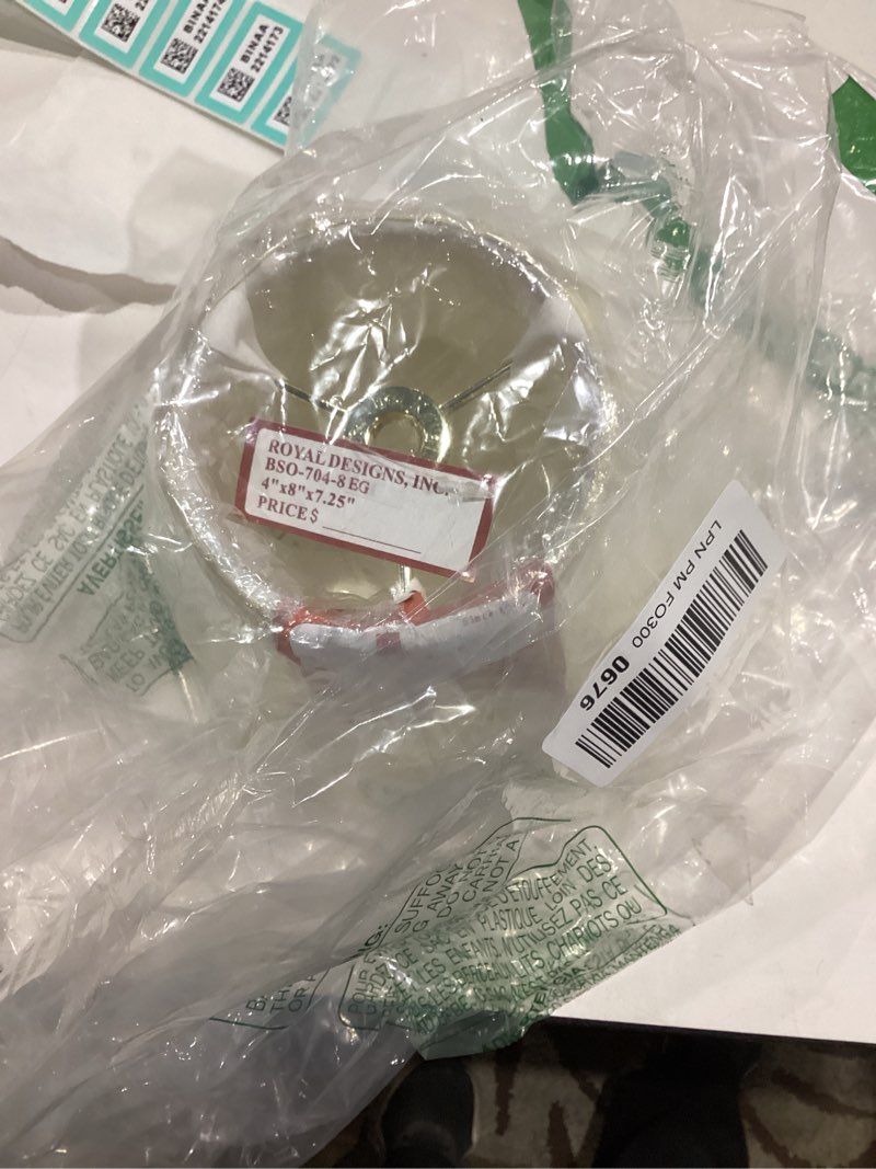 Condition photo showing New/Like New for Royal Designs, Inc. True Bell Lamp Shade, Eggshell, 4" x 8" x 7.25, BS-704-8EG Eggshell 4 x 8 x 7.25