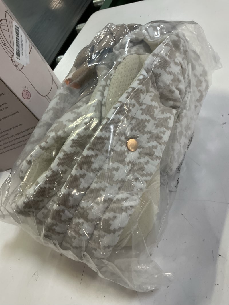 Condition photo showing Good Condition for baby carrier newborn to toddler- 100% pure cotton double-side skin-friendly baby carrier,3 carry positions newborn carrier, ergonomic,cozy and lightweight infant carrier for 7-40lbs,white houndstooth