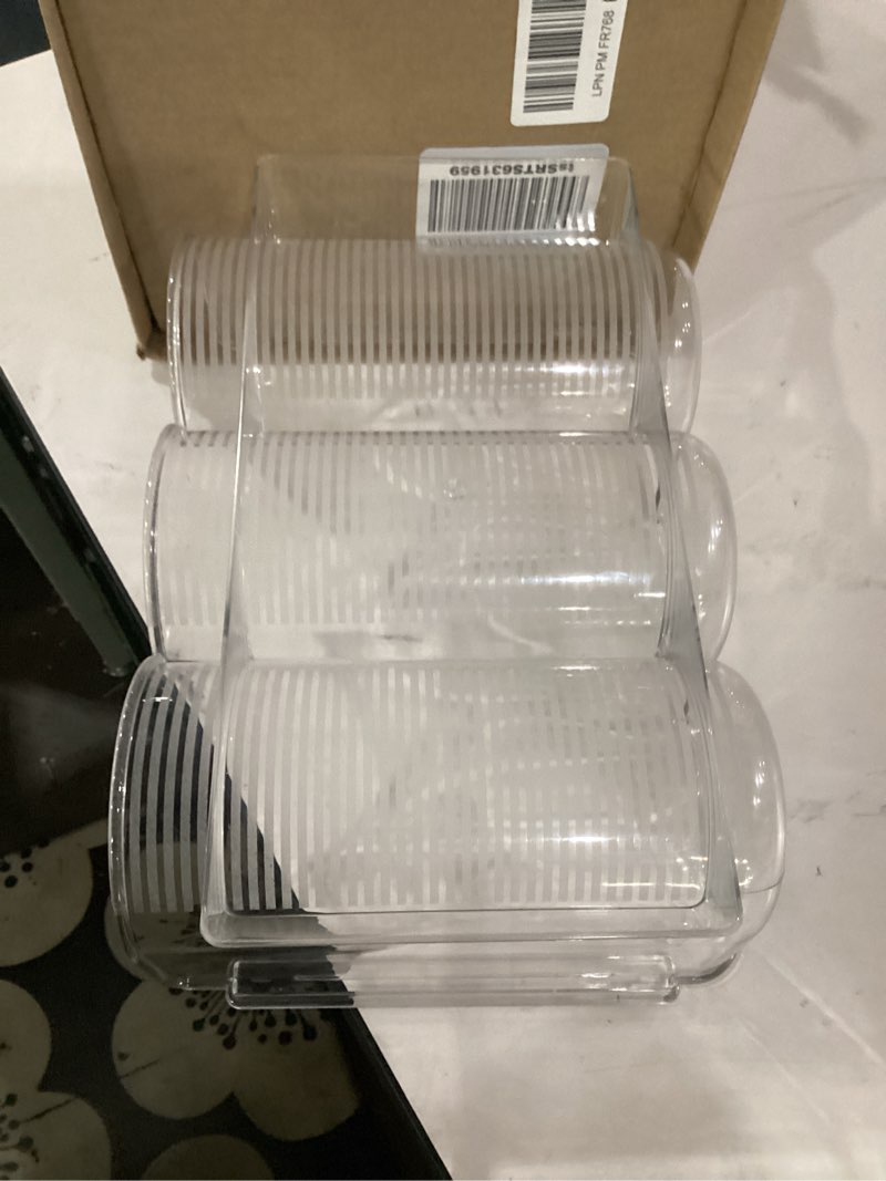 Condition photo showing Good Condition for kejjnyer 6 pack plastic wine bottle holder for refrigerator, acrylic wine rack refrigerator, clear w
